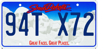 SD license plate 94TX72