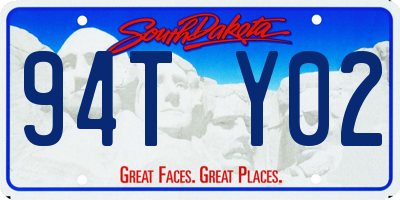 SD license plate 94TY02