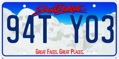 SD license plate 94TY03