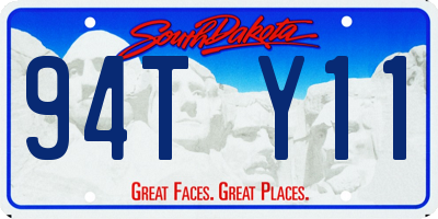 SD license plate 94TY11