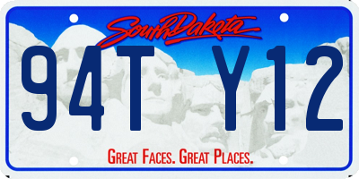 SD license plate 94TY12