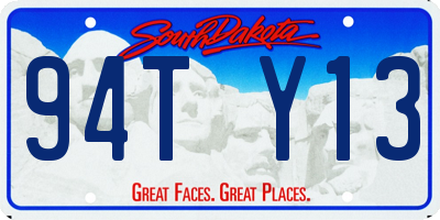 SD license plate 94TY13