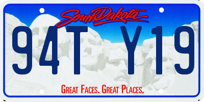 SD license plate 94TY19