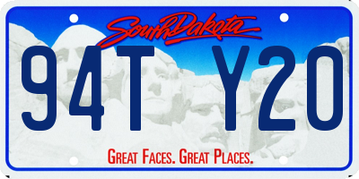 SD license plate 94TY20