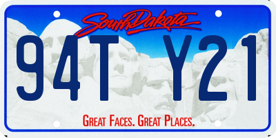 SD license plate 94TY21