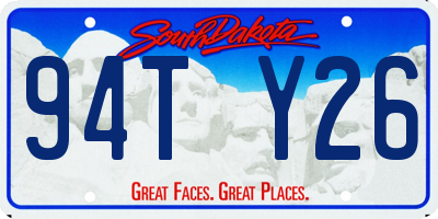 SD license plate 94TY26