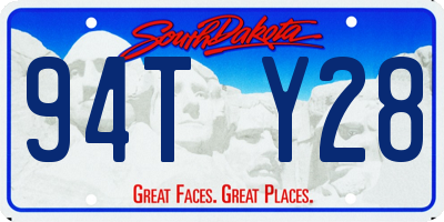 SD license plate 94TY28
