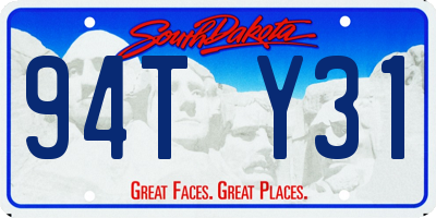 SD license plate 94TY31