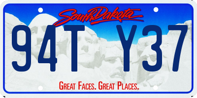 SD license plate 94TY37