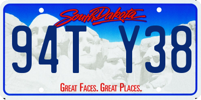 SD license plate 94TY38