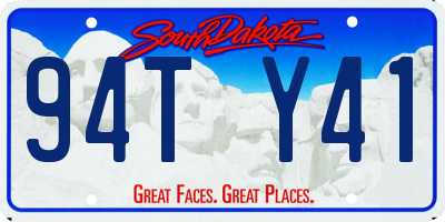 SD license plate 94TY41