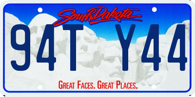 SD license plate 94TY44