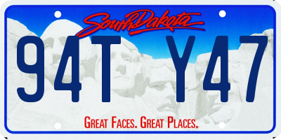 SD license plate 94TY47