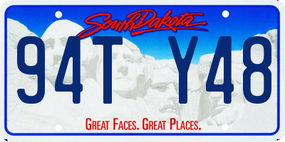 SD license plate 94TY48