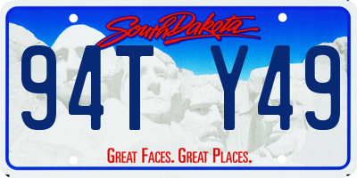 SD license plate 94TY49