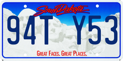 SD license plate 94TY53