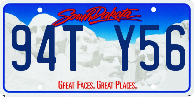 SD license plate 94TY56