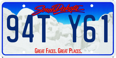 SD license plate 94TY61
