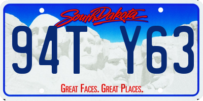 SD license plate 94TY63