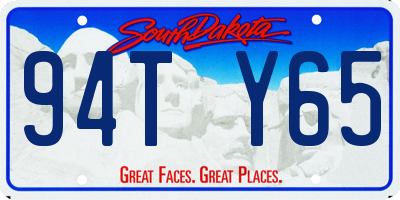 SD license plate 94TY65