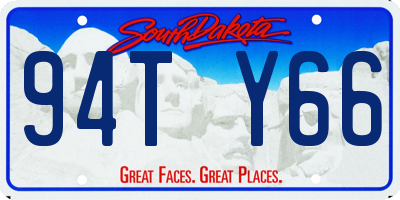 SD license plate 94TY66