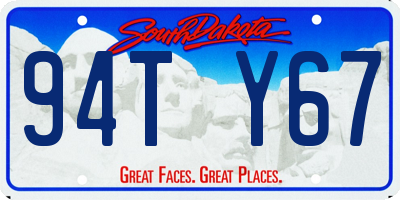 SD license plate 94TY67