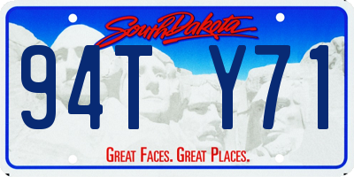 SD license plate 94TY71