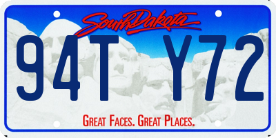 SD license plate 94TY72