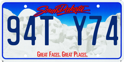 SD license plate 94TY74