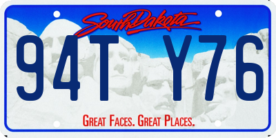 SD license plate 94TY76