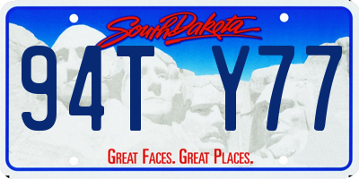 SD license plate 94TY77