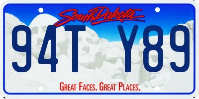 SD license plate 94TY89