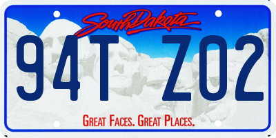 SD license plate 94TZ02
