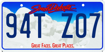 SD license plate 94TZ07