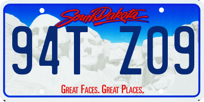 SD license plate 94TZ09