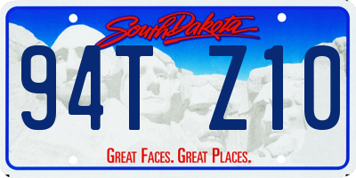 SD license plate 94TZ10