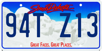 SD license plate 94TZ13