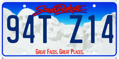 SD license plate 94TZ14