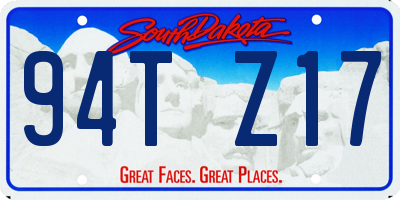 SD license plate 94TZ17
