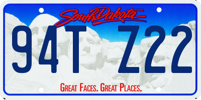 SD license plate 94TZ22