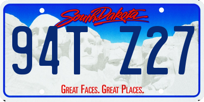 SD license plate 94TZ27