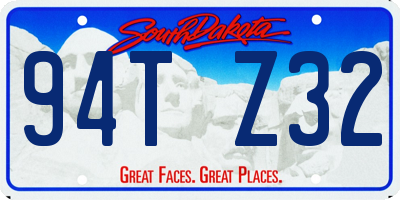 SD license plate 94TZ32