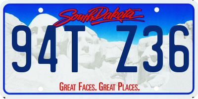 SD license plate 94TZ36