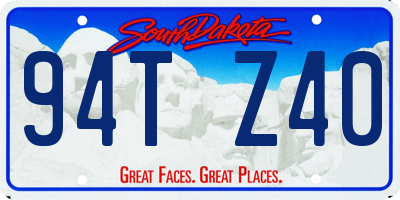 SD license plate 94TZ40
