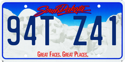 SD license plate 94TZ41