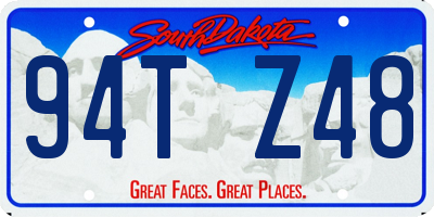 SD license plate 94TZ48