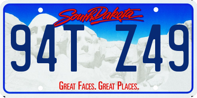 SD license plate 94TZ49
