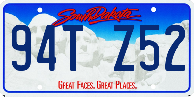 SD license plate 94TZ52