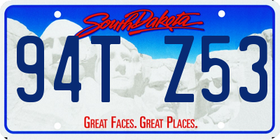 SD license plate 94TZ53