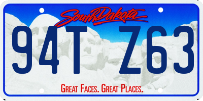 SD license plate 94TZ63